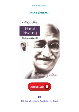 PDF Hind Swaraj