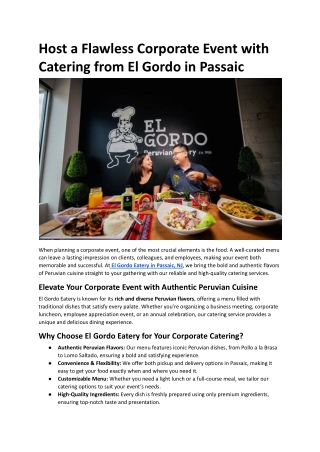 Host a Flawless Corporate Event with Catering from El Gordo in Passaic.docx