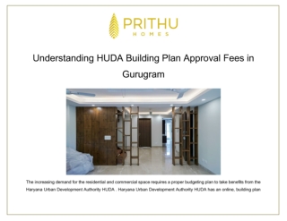 Understanding HUDA Building Plan  Approval Fees in Gurugram