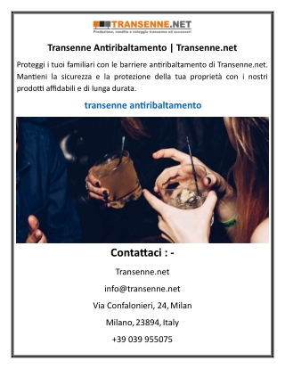 Transenne Antiribaltamento  Transenne.net