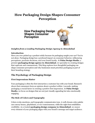 How Packaging Design Shapes Consumer Perception