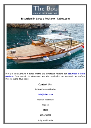 escursioni in barca a positano laboa com