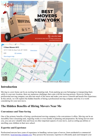 The Hidden Benefits of Hiring a Professional Moving Company