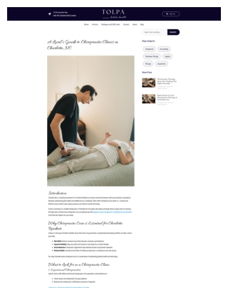 A Local’s Guide to Chiropractic Clinics in Charlotte, NC