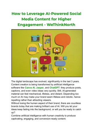 How to Leverage AI-Powered Social Media Content for Higher Engagement - WeThinkNorth