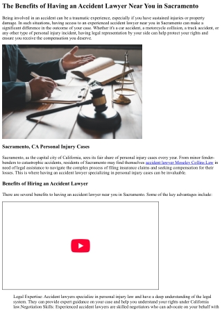 the benefits of having an accident lawyer near