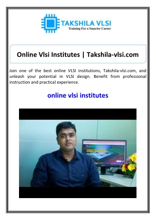 online vlsi institutes takshila vlsi com