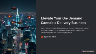 elevate your on demand cannabis delivery business
