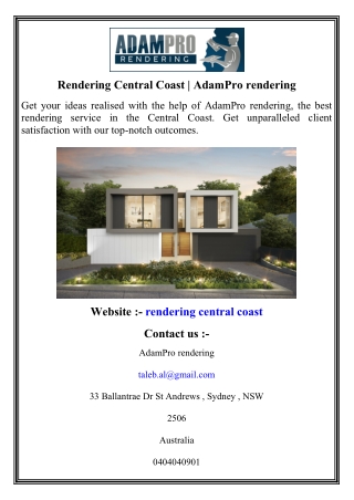 rendering central coast adampro rendering