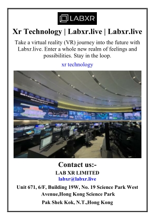 Xr Technology  Labxr.live  Labxr.live