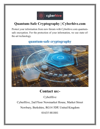 quantum safe cryptography cyberhive com
