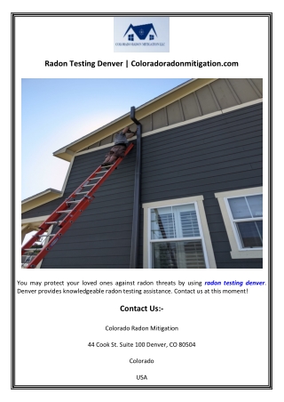 Radon Testing Denver  Coloradoradonmitigation.com