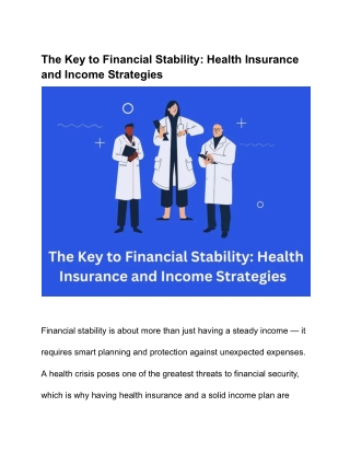 Secure Your Future with Smart Health and Income Plans
