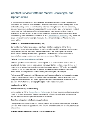 Content Service Platforms Market