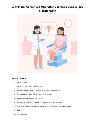 Why More Women Are Opting for Cosmetic Gynecology and Its benifits