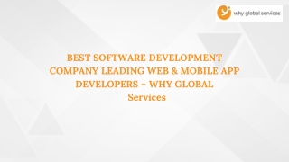 Best Software Development Company | Leading Web & Mobile App Developers