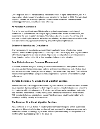 cloud migration services have become a critical