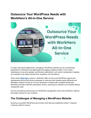 outsource your wordpress needs with workhero