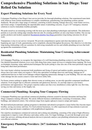 Plumber San Diego