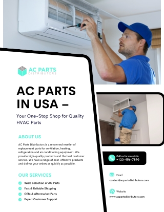 AC Parts in USA – Your One-Stop Shop for Quality HVAC Parts
