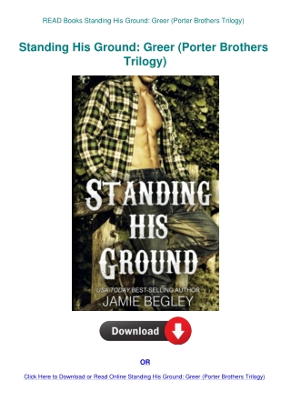 READ Books Standing His Ground Greer (Porter Brothers Trilogy)