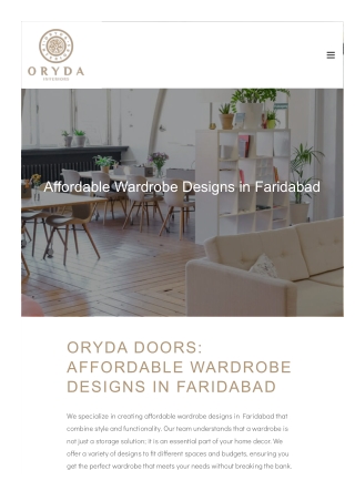 Affordable Luxury: Wardrobe Designs for Your Home in Faridabad