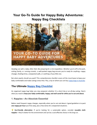 Your Go-To Guide for Happy Baby Adventures