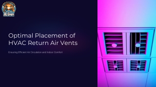 ensuring efficient air circulation and indoor