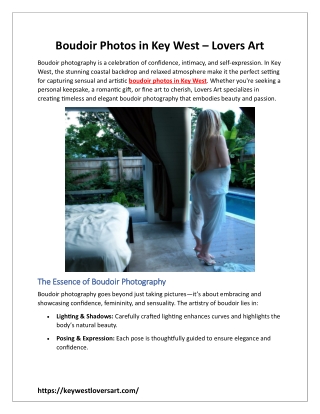 Boudoir Photos in Key West – Lovers Art