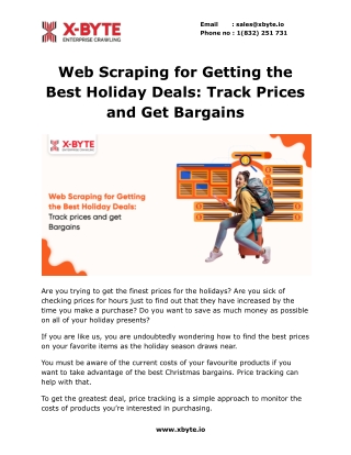 Web Scraping for Getting the Best Holiday Deals_ Track Prices and Get Bargains