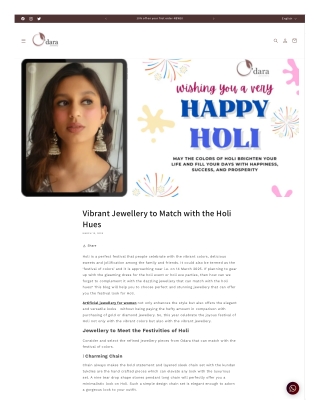 Vibrant Jewellery to Match with the Holi Hues