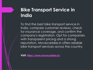 bike transport service in india