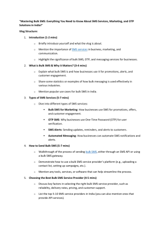 Mastering Bulk SMS