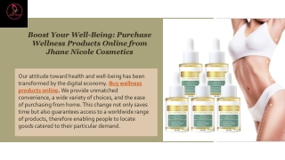 Boost Your Well-Being: Purchase Wellness Products Online from Jhane Nicole Cosme