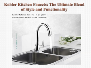 Kohler Kitchen Faucets The Ultimate Blend of Style and Functionality