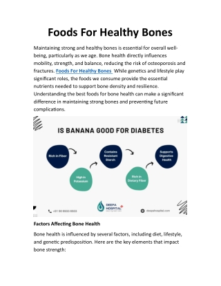 Foods For Healthy Bones