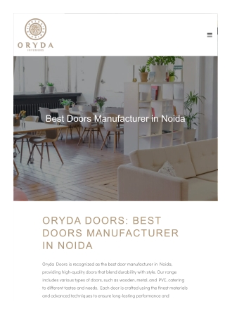 Where to Find Premium Doors Manufacturers in Noida