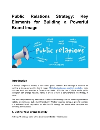 public elements for building a powerful brand