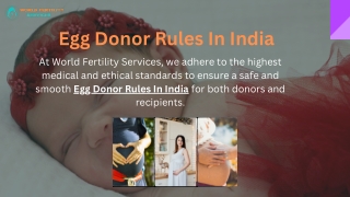 egg donor rules in india at world fertility