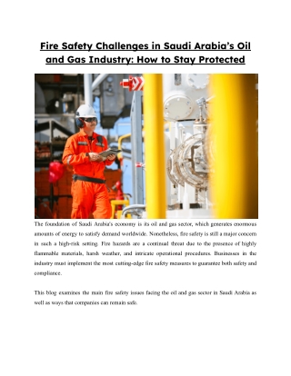Fire Safety Challenges in Saudi Arabia’s Oil and Gas Industry_ How to Stay Protected