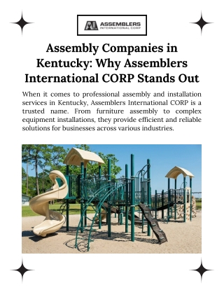 Top Assembly Company in Kentucky – Assemblers International CORP