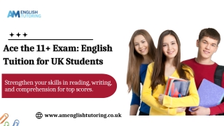 Ace the 11  Exam English Tuition for UK Students