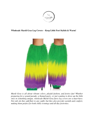 Wholesale Mardi Gras Leg Covers – Keep Little Feet Stylish & Warm!