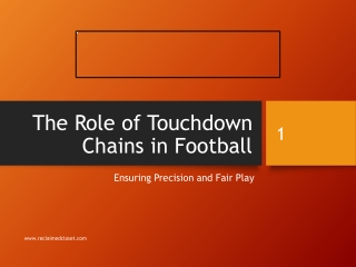the role of touchdown chains in football
