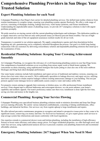 Plumber San Diego