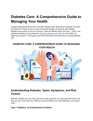 Diabetes Care_ A Comprehensive Guide to Managing Your Health