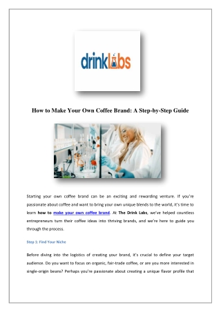 Create Energy Drink | Drink Labs