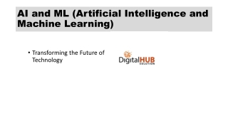 ai and ml artificial intelligence and machine learning