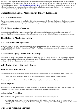 Discover the Difference with Social Cali - The Best Marketer in San Jose