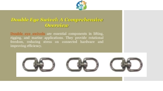 Double Eye Swivel A Comprehensive Overview